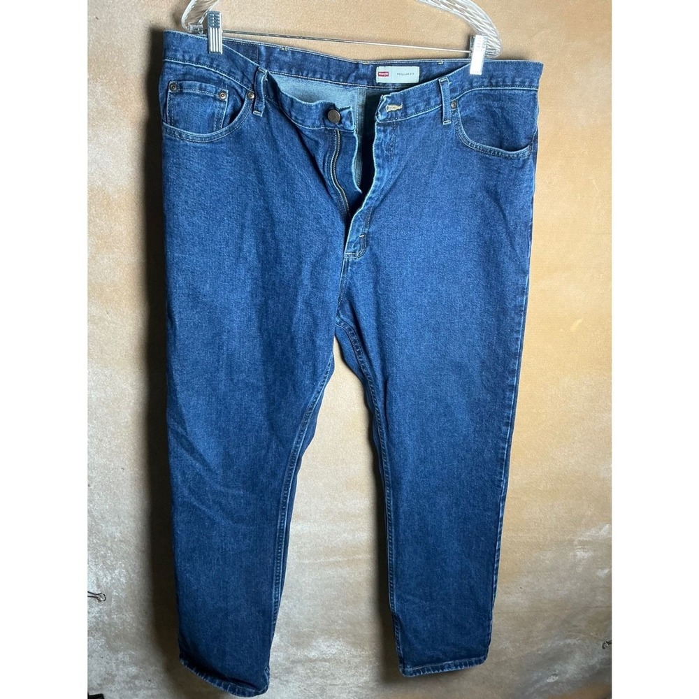 Wrangler Regular Fit Dark Wash Denim Jeans Mens Size 40x30 100% Cotton - Picture 2 of 8